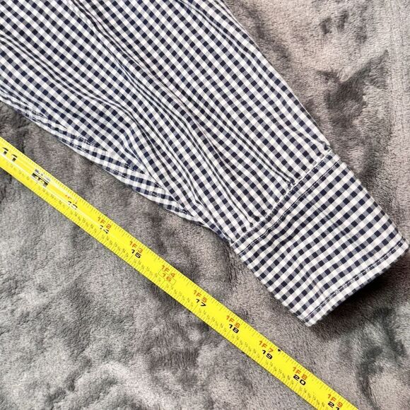 J Crew Shirt Mens Sz M Blue Plaid Check Quality Woven Shirt Tartan Button Down - Picture 11 of 12